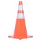 Vestil Standard Duty Traffic Cone, PVC, 27.5 in Height, 14.125 Length, 6, Orange TC-28-SD-2R - alternate 2
